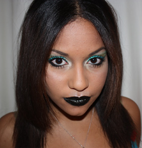 Bold gothic makeup look